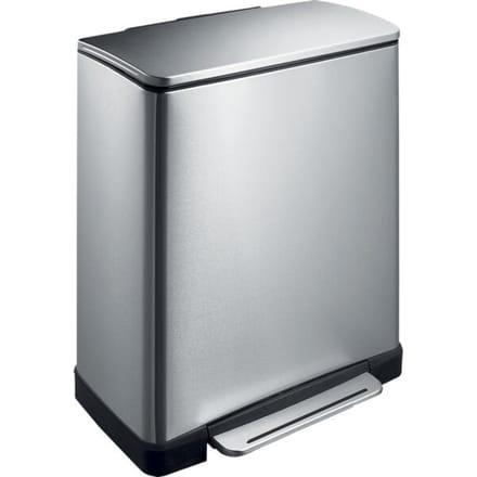 EKO - E-Cube pedaalemmer 50 liter - Stainless steel Plastic - mat RVS - Prullenbak