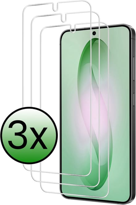 Screenprotector - 3 Stuks Geschikt voor Samsung Galaxy S26 - Extra Sterk - Beschermglas - Gehard Glas - Tempered Glass - Screen Protector
