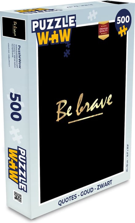 Puzzel Quotes - Goud - Zwart - Legpuzzel - Puzzel 500 stukjes