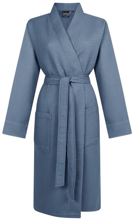 Linolux Waffle Pique Unisex wafelbadjas - Donkerblauw - M