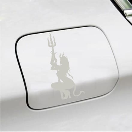 Bumpersticker - Duivel - 13,2 X 6,1 - Zilver