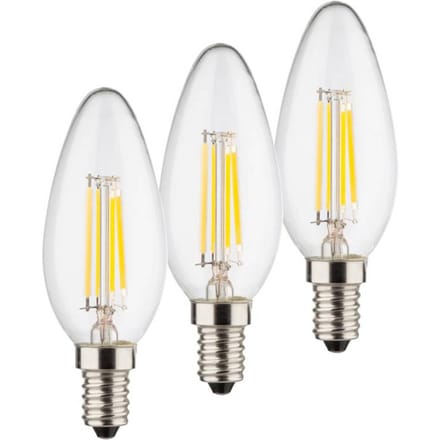 Müller-Licht LED kaarslamp E14 4W 2.700K Filament Set van 3