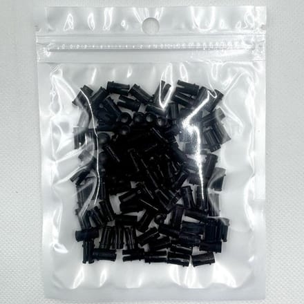 100 Stuks 4274 Technische Pin 1/2 Bouwstenen DOE-HET-ZELF Assemblage Bulk Componenten Reserve Bakstenen Leren- zwart