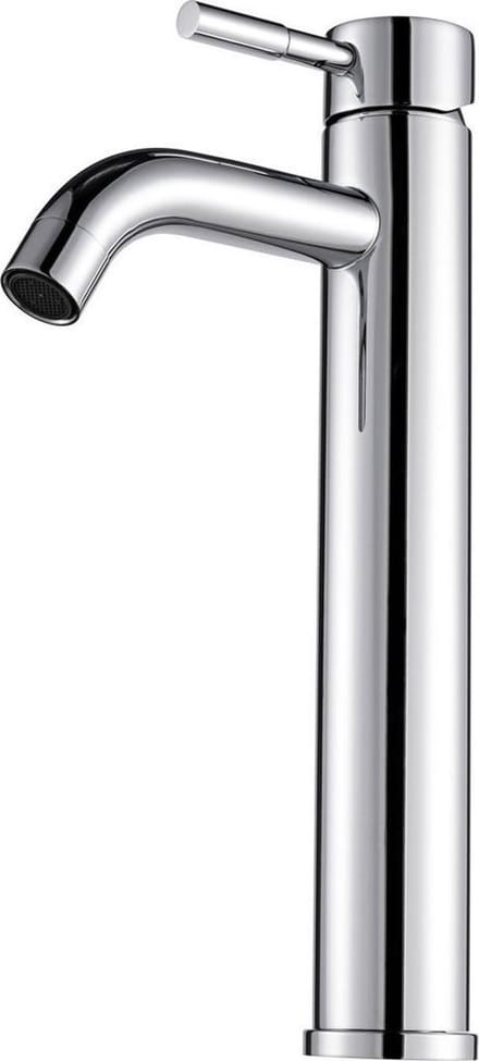 H&F SENY Wastafelkraan Hoog Chroom – 1 Greeps Opbouw Kraan Rond Design