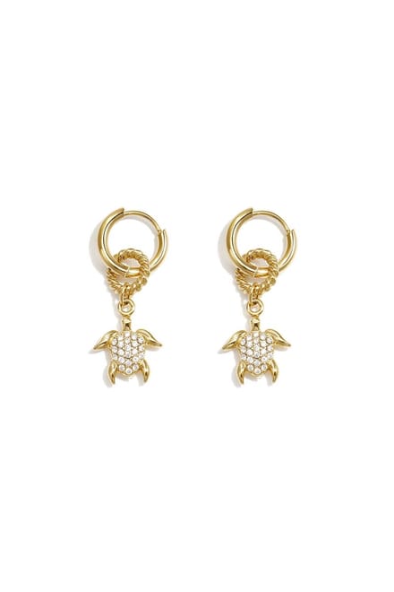 Turtle oorbellen goud