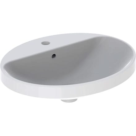 Geberit VariForm built-in washbasin 55 x 45 cm, oval, with tap hole bench 500.721.01.2