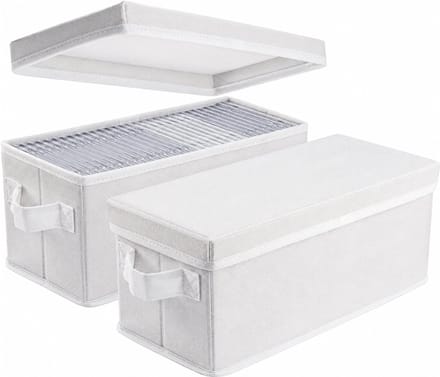 ZMR® CD Opbergdoos - CD Opbergsysteem - CD Opbergmap - Wit - 34cm x 15cm x 14cm