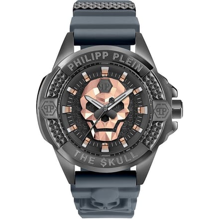 Philipp Plein The $Kull PWAAA2324 Horloge - Siliconen - Grijs - Ø 44 mm