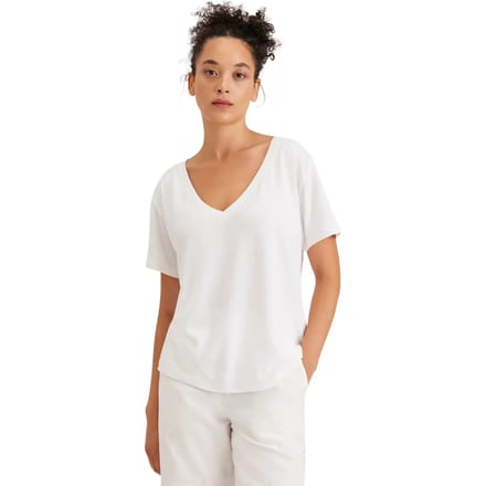Dockers Deep T-shirt Met Korte Mouwen En V-hals Wit S Vrouw