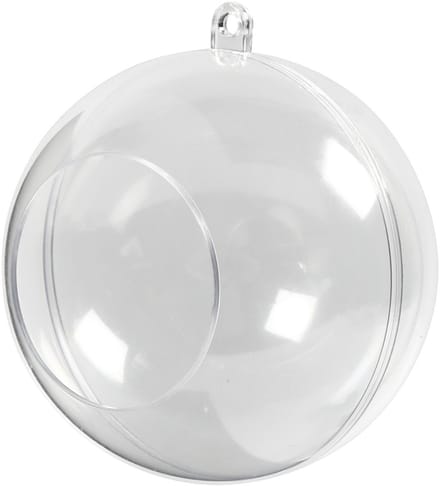 Creativ Company Decoballen met Opening 8 cm, Transparant 5 stuks