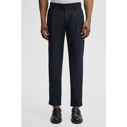 Bandplooibroek Louis, marineblauw