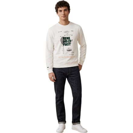 Lacoste Heren-sweatshirt van piqué met patentprint (Crème)
