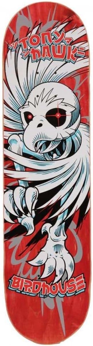 Houten Skateboard Deck Spiraal Design Rood