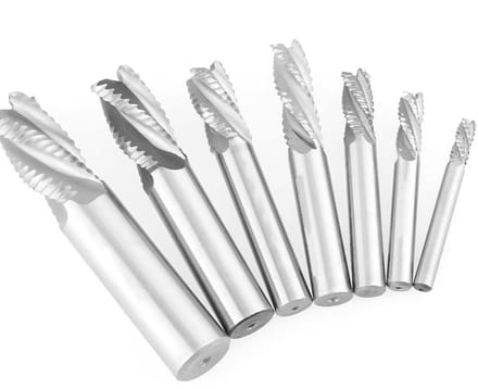 Set van 7 Stuks 4 Fluiten HSS Freesbits van 6-20mm voor Ruwfrezen en Chipbrekers voor Precisiewerk