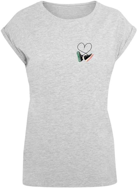 Mister Tee - Kicks Love Extended Shoulder Dames Tshirt - M - Grijs