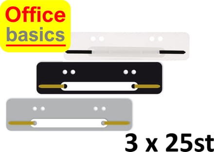 Snelhechtstrip Office Basics - PP - 3 x 25 stuks - mix