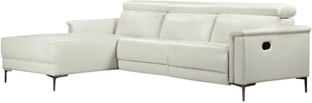 Lund-Hoekbank - 3-zits - Handmatige Relax - CrÃ¨me PU