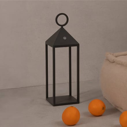 FARO BARCELONA Argus LED tafellamp, donkergrijs, aluminium/PMMA, hoogte 47 cm