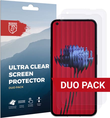 Rosso Screen Protector Ultra Clear Duo Pack Geschikt voor Nothing Phone (1) | TPU Folie | Case Friendly | 2 Stuks