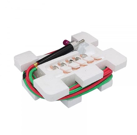 Dailygoods- Gasbrander Mini - Zuurstoflasbrander met 5 Sproeiers - Micro Lasbrander - Laspistool - Geschikt voor Industriële Brandgassen - Afmetingen 8,4 cm koplengte