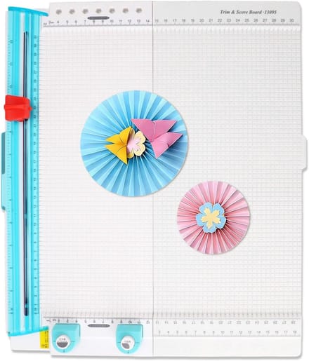Papier Trimmer Scorebord - Multifunctioneel Knutselgereedschap - Kaarten Maken - Opvouwbaar Compact Ontwerp - 31cm Snijbreedte - Wit