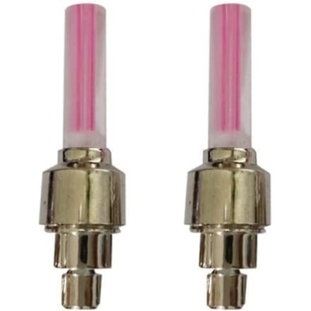 Bouchon de Valve à Air - Pink - 2 pièces - Lampe LED - Décoration de vélo - Mixte rose