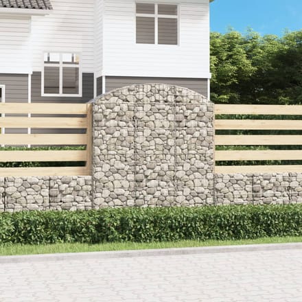 vidaXL - Schanskorf - gewelfd - 150x50x160/180 - cm - gegalvaniseerd - ijzer