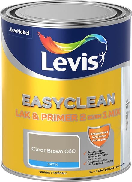 Levis - Easyclean Lak & Primer 2-In-1 Mix - Clear Brown C60 - Mengverf - 1 L