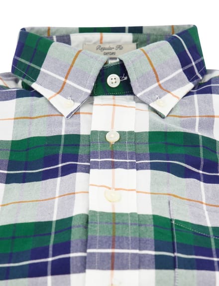 Casual overhemd Gant Regular Fit groen button-down boord