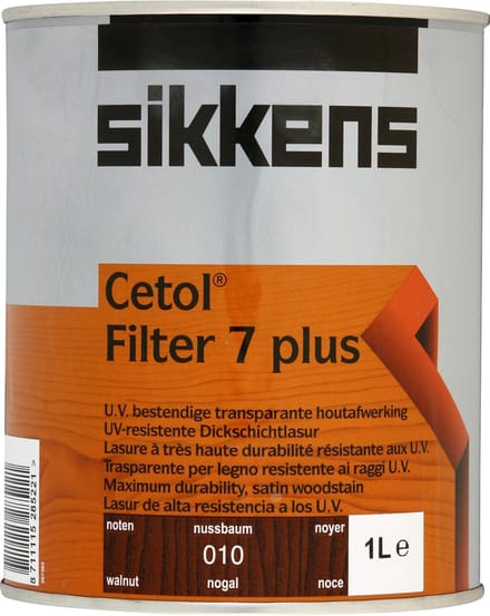 Sikkens Cetol Filter 7 Plus - 010 - Noten - 1 l - 16 m²/l