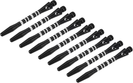 Set van 9 Middelgrote Aluminium Dartpijlen Shafts met 2BA Schroefdraad - Geschikt voor Steeltip Darts