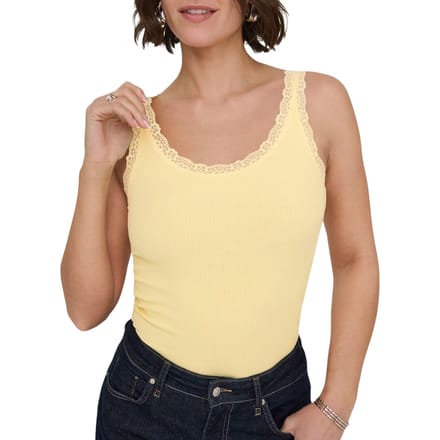 slim fit tanktop van mix van biologisch katoen model 'SARA'