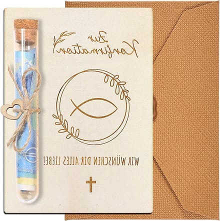 Bevestigingsgeschenk van hout, creatief geldgeschenk voor vormsel, unieke verpakking ideeën