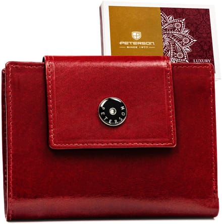 Peterson Serie - Dames Portemonnee - Rood - Leer - Compact