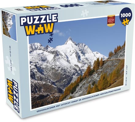 Puzzel Großglockner met uitzicht vanaf de Grossglockner Hochalpenstraße - Legpuzzel - Puzzel 1000 stukjes volwassenen