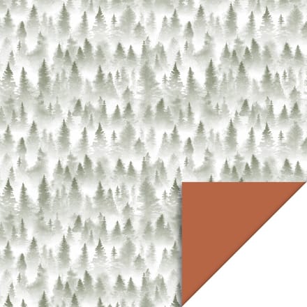 Cadeaupapier 30x300 cm - Forest - Cognac - 2 stuks