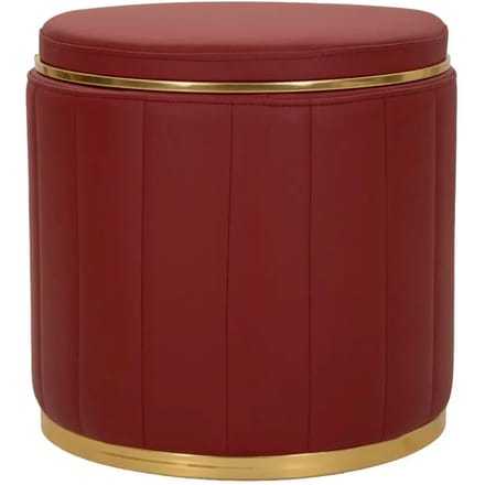 Poef London Pouf With Storage Red Ø 46,5×44 cm