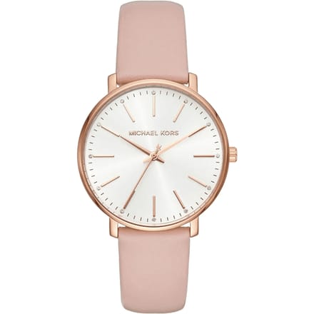 Michael Kors MK2741 Pyper 38 mm Roze Goud Witte Wijzerplaat Dames Horloge