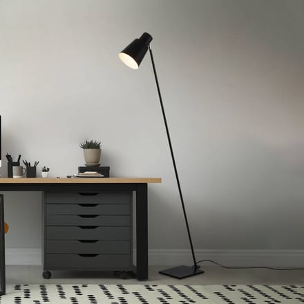 Briloner Vloerlamp Ekko, justeerbaar, E27, zwart