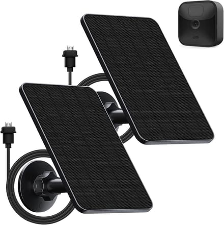 Zonnepaneel Camera - Energie Oplader - Buitenbeveiliging - Continue Stroom - 4W Vermogen - Zwart