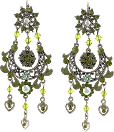 Behave - statement oorbellen boho groen - bohemian stijl - nikkelvrij