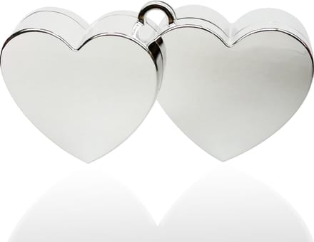 Ballongewicht - Dubbel hart - Zilver