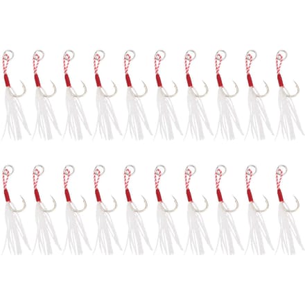 20 stuks binddraad ijzeren plaathaak heldere lijnen zeevisserij fishook accessoire 10# white