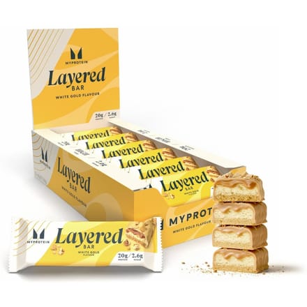 Myprotein Layered Bars (12x60g) White Gold - Repen - Eiwit Repen