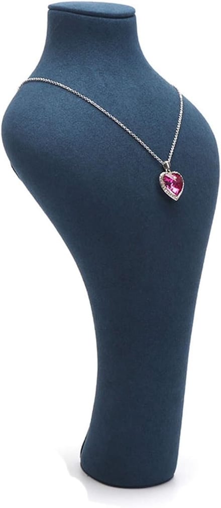 Sieradenrek Kettingbuste - Displayhouder Opslag - Sieraden Presenteren - Zachte Fluweelafwerking - Niet gespecificeerd - Blauw