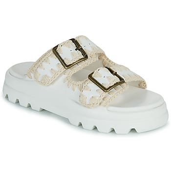 Mou Eva One-piece Slide Two-buckles Slippers - Dames - Wit - Maat 36