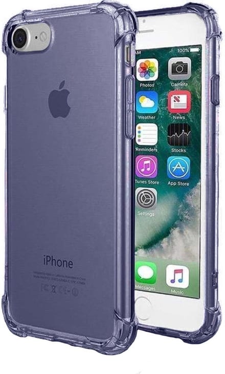 Smartphonica iPhone 6/6s Plus transparant siliconen hoesje - Donkerblauw geschikt voor iPhone 6/6s Plus