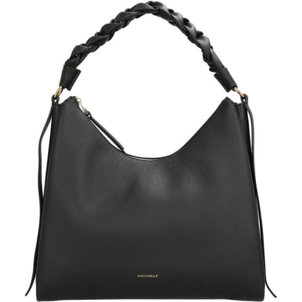 Coccinelle Boheme Grana Double - Schoudertas M 34 cm (noir/cognac)