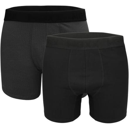 MEXX Set van 2 heren boxers (Zwart/grijs, M)