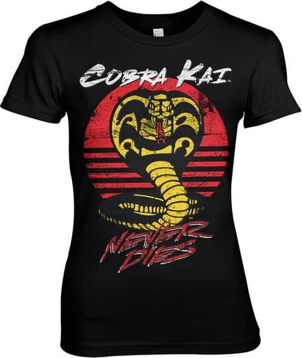 Cobra Kai Never Dies Girly Tee Damen T-Shirt Black-M